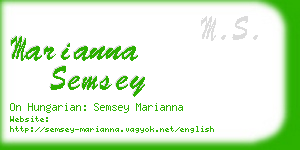 marianna semsey business card